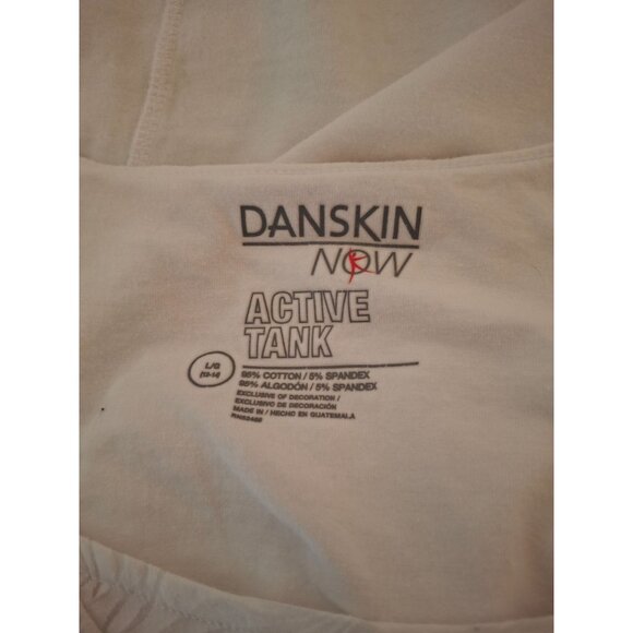 Danskin Now Womens Tank Top White Size Large Active Athleisure - Picture 4 of 6